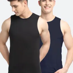 Friskers Multi Cotton Slim Fit Vest - Pack of 2-picture-26