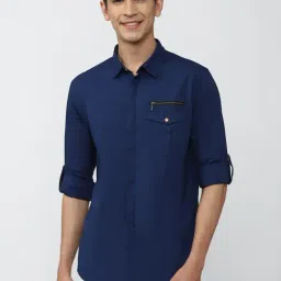 Forever 21 Navy Blue Regular Fit Shirt-picture-35