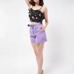 Magre Lavender Regular Fit Shorts image 5