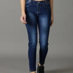 showoffff SHOWOFF Blue Straight Fit High Rise Jeans-picture-20