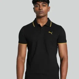 Puma Black Cotton Slim Fit Sports Polo-picture-18