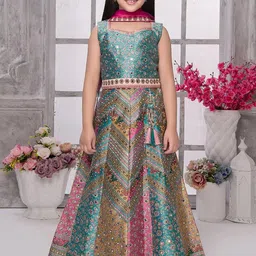 NTURVA Girls Art Silk Lehenga Choli image 5
