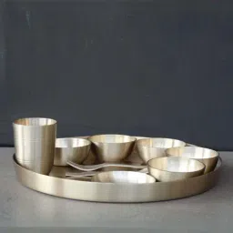 Indian Bartan Bronze Kansa Dinner Sets image 2