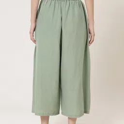 Label Ritu Kumar Olive Green Mid Rise Pants image 2