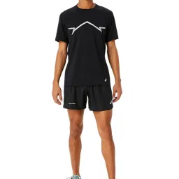 Asics Performance Black Regular Fit Self Pattern Sports Shorts image 5
