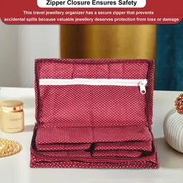 Aura Maroon Set of 2 Regular Jewellery Organiser Organisers image 5