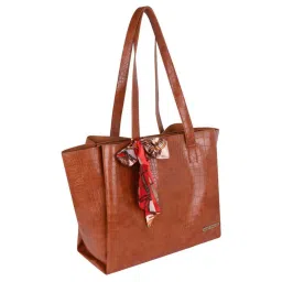 Bagsy Malone Tan Textured Medium Tote Handbag image 5