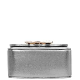 Esbeda Silver Embellished Small Sling Handbag image 5