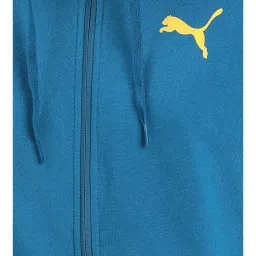 Puma Blue Cotton Regular Fit Hooded Sweatshirt image 5