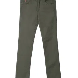 U.S. Polo Assn. Boys Green Solid Trousers image 1