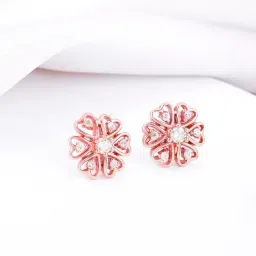 GIVA 92.5 Sterling Silver Floral Heart Stud Earrings for Women-picture-47