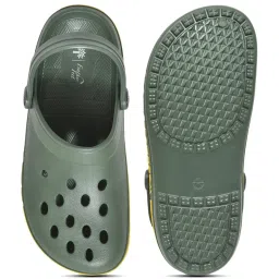 Woodland Men's Olive Back Strap Clogs image 5