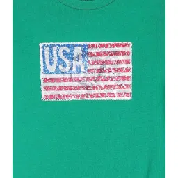 U.S. Polo Assn. Kids Green Cotton Sequence T-Shirt image 5