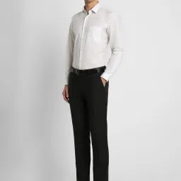 Peter England Black Slim Fit Trousers image 5