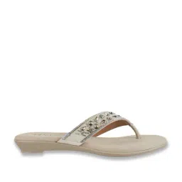 Metro Women's Gold Thong Sandals image 2