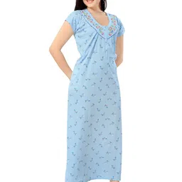 UDHATIKRAMAN Embroidered Maxi Nightdress image 4