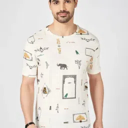 7 Alt By Pantaloons White Cotton Relaxed Fit Printed T-Shirt-picture-10