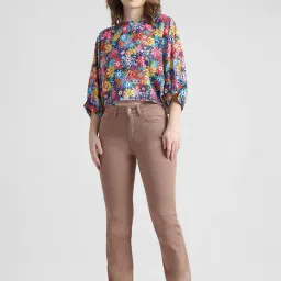 Only Brown Cotton  High Rise Jeans-picture-30