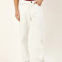 Bene Kleed White Straight Fit Lightly Washed Jeans-picture-11