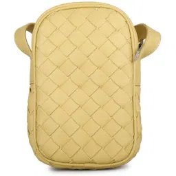 Inc.5 Yellow Woven Medium Cross Body Bag image 3