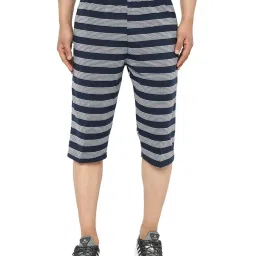 Vimal Jonney Navy Regular Fit Capris image 1