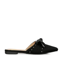 London Rag Women's Black Mule Shoes image 1