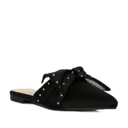 London Rag Women's Black Mule Shoes image 2