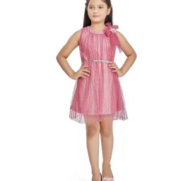 Peppermint Kids Pink Regular Fit Dress image 1