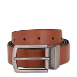 United Colors of Benetton Falsone Tan & Black Leather Solid Reversible Belt-picture-30