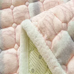 JC HOME Pink & Blue Geometric 150 TC Single Bedsheet with 1 Pillow Covers image 4