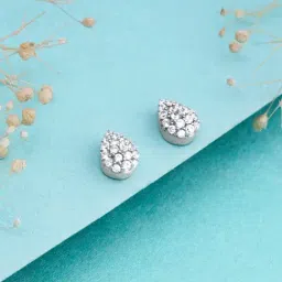 GIVA 92.5 Sterling Silver Graceful Pear Stud Earrings for Women-picture-41