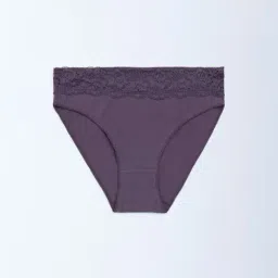 Wunderlove by Westside Red Lace Hi-Leg Cotton-Blend Briefs - Pack of 3 image 2