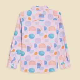 Allen Solly Boys Pink Print Casual Shirt image 2