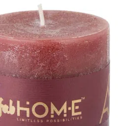 fabindia home Fabindia Wine Wax Rajnigandha Pillar Candle image 4