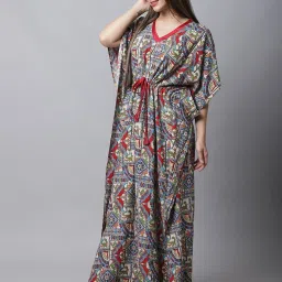 Boston Club Multicolored Cotton Printed Kaftan image 3
