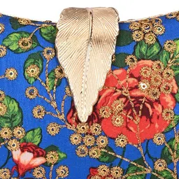 Toobacraft Embroidered Leaf Box Clutch image 3