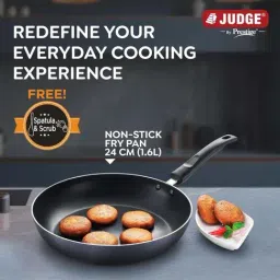 judge by prestige JUDGE Everyday Black Aluminium 24 cm Cookware Fry Pan (1.6 L) image 3