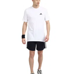 Adidas M FR T White & Black Regular Fit T-Shirt image 5