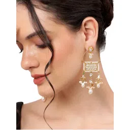 AARSEE OFFICIAL Women Basta White Dangler Earrings-image-6