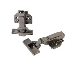 Ebco Thick Door Hinge 15-35 mm Half Overlay Soft Close with 3D Mounting Plate, Gun Metal Finish, Diameter 35 mm, HTD2-15-35-3D-SC (Set of 2) image 5