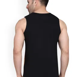 SLOWLORIS Pack Of 2 Printed Combed Cotton Gym Vests VSL26 CMB(CHS BLACKGREY)(JUST PEACOCK) image 4