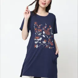 DDASPRATION Women Floral Printed T-shirt-image-3