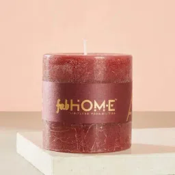 fabindia home Fabindia Wine Wax Rajnigandha Pillar Candle image 1