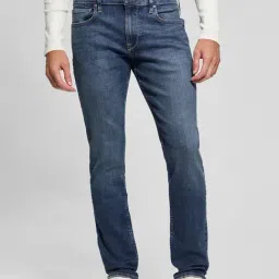 Guess Blue Washed Mid-Rise Skinny Jeans-picture-19