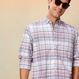 Mast & Harbour Men Standard Checked Pure Cotton Casual Shirt-picture-31