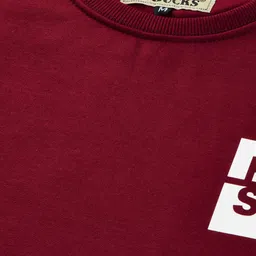 ADBUCKS Men Maroon Printed Sweatshirt image 2