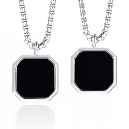 Utkarsh Silver-Plated Square Pendants with Chains-picture-30