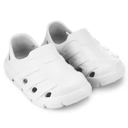 HOPPA SWEDEN Solid Slip Ons Perforated Clogs - White-picture-25