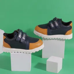 Jazzy Juniors Colour Blocked Velcro Closure Shoes - Navy-picture-27