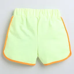 BUMZEE Placement Text Printed Shorts - Neon Green image 3